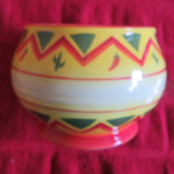 ONEIDA La Fiesta Ceramic Bowl Hand Painted (K415) - Picture 3 of 6